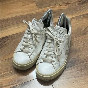 Veja Off-White Leather Sneakers